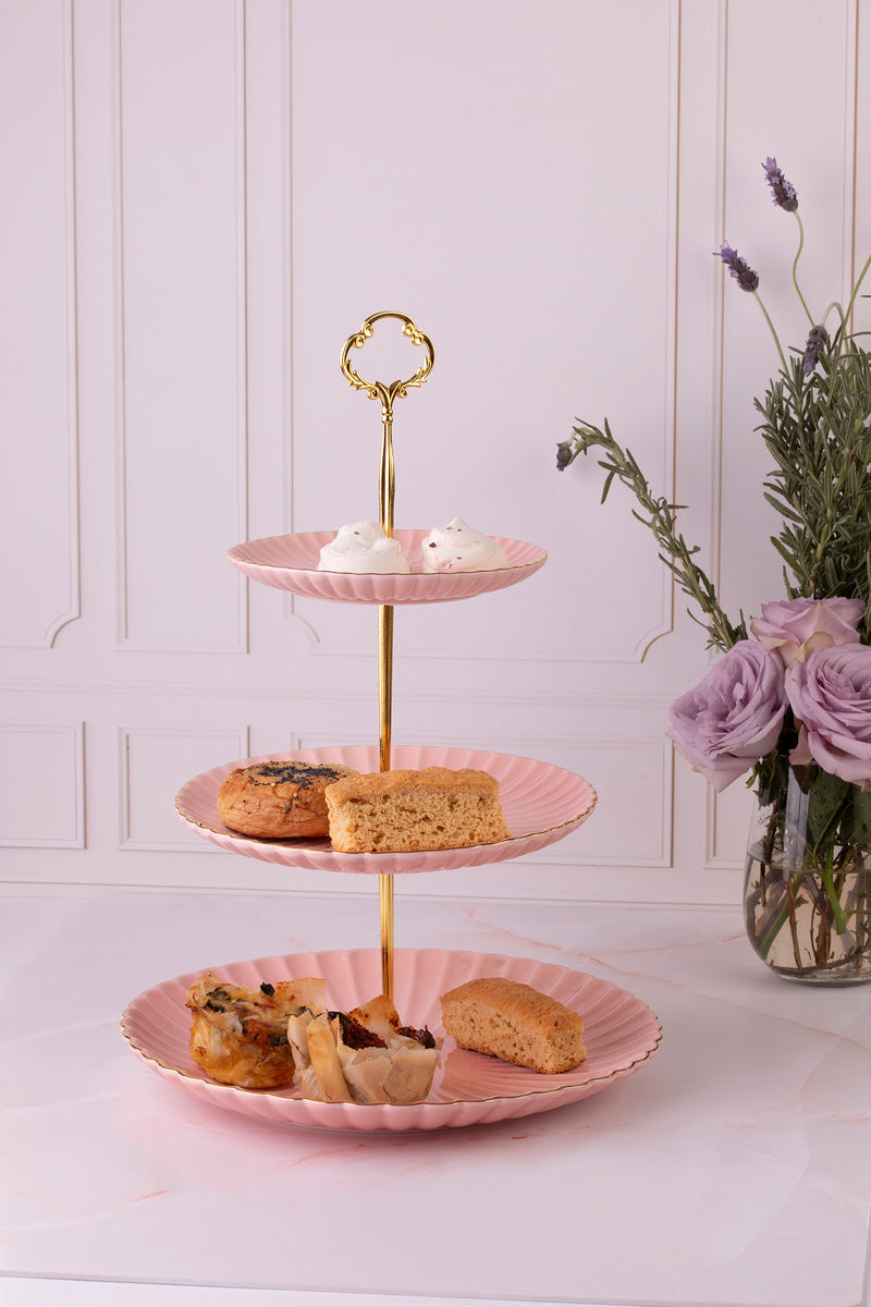 3 Tier Cake Stand Pink