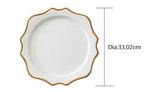 Versailles White 13" Charger Plates 4pc