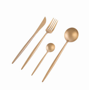 Dubai Matte Gold 16pc Cutlery Set