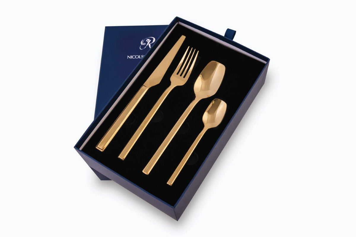 Malta Champagne Gold Titanium Cutlery Set Tasteful Living