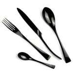 Venice Black Titanium 24 Piece Cutlery Set