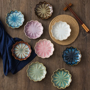 Japanese Lotus Dipping Dishes 4pc Option 2