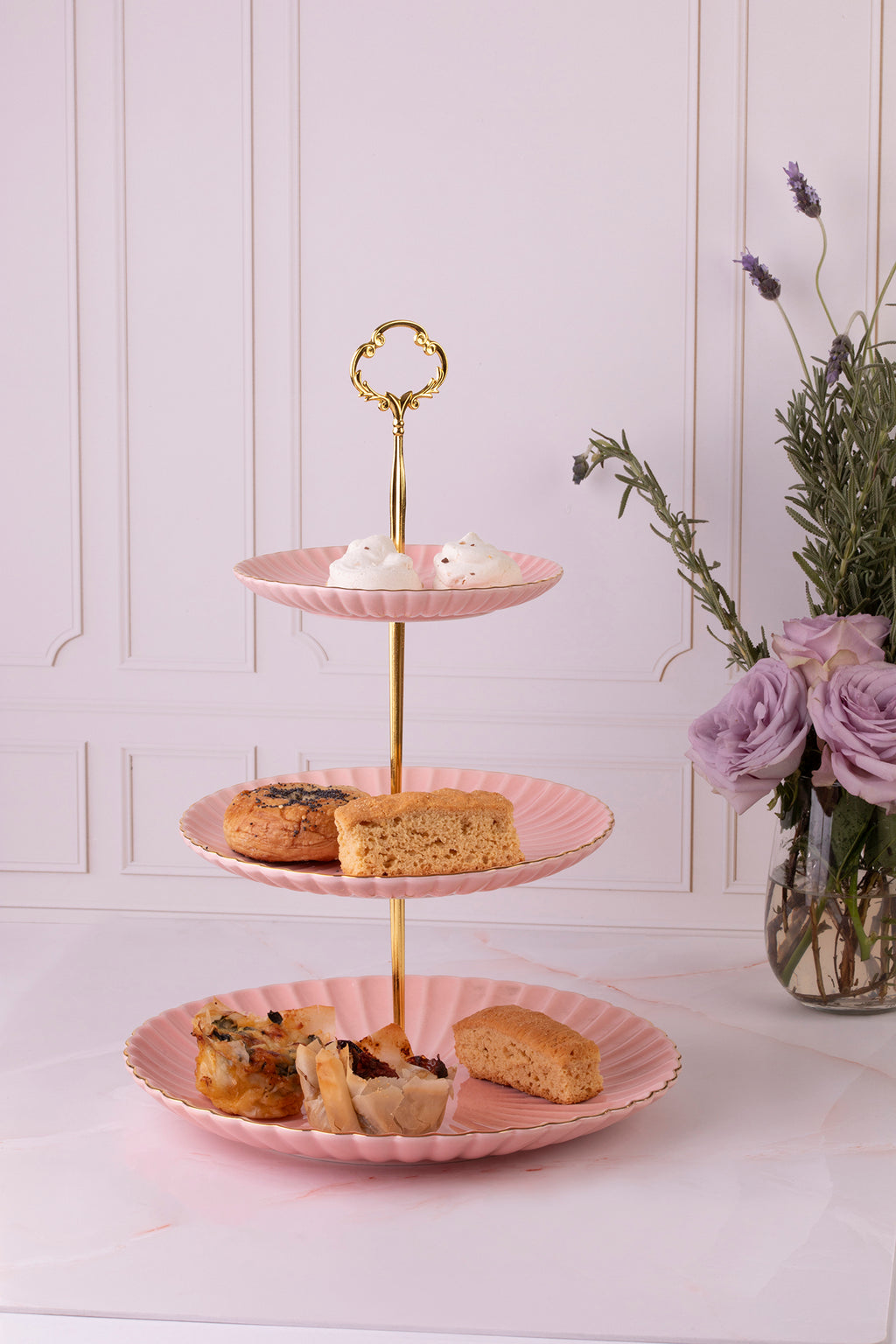 3 Tier Cake Stand Pink