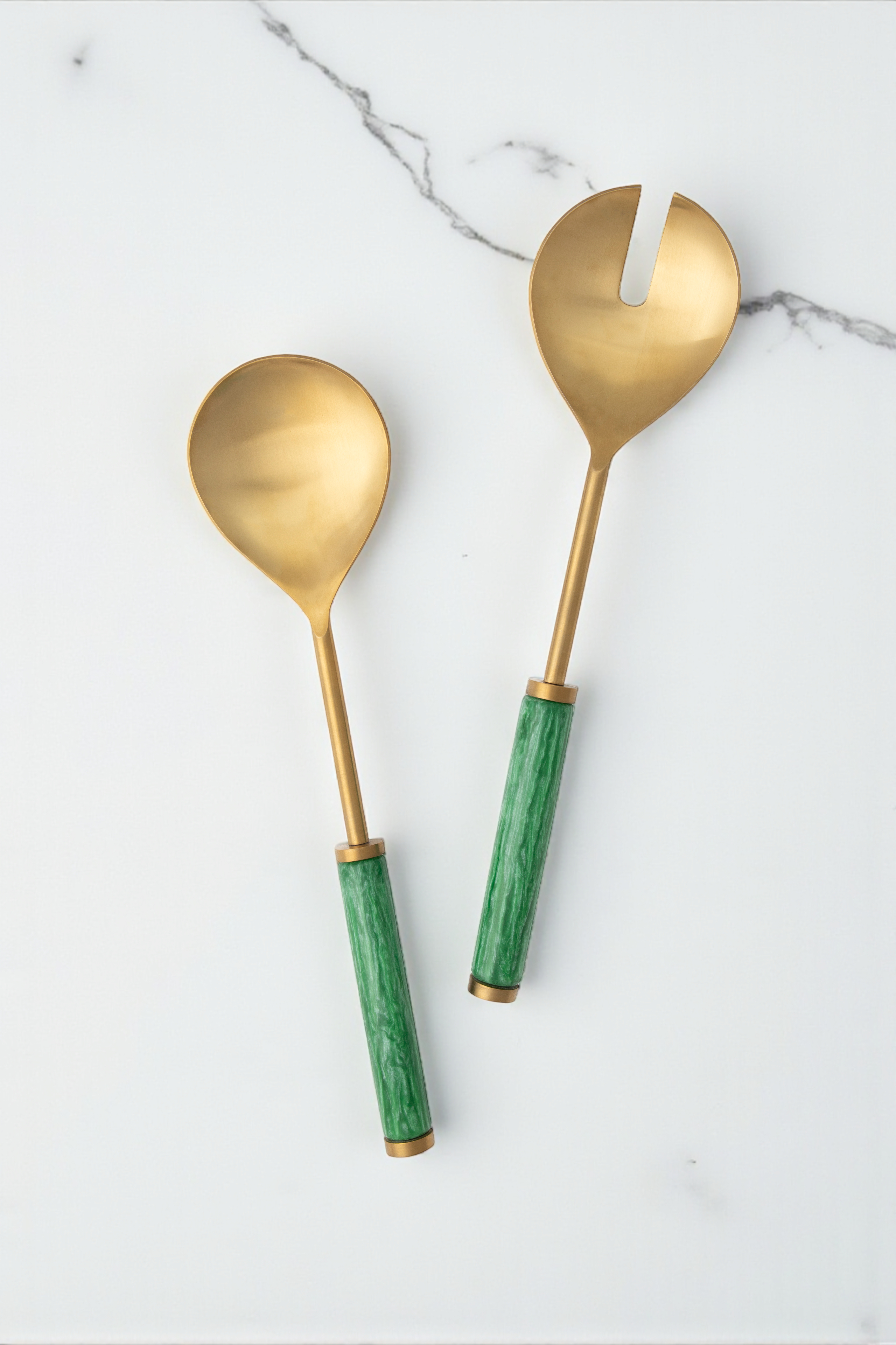 Goa Gold & Green Salad Servers