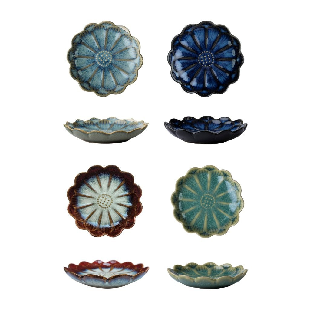 Japanese Lotus Dipping Dishes 4pc Option 1