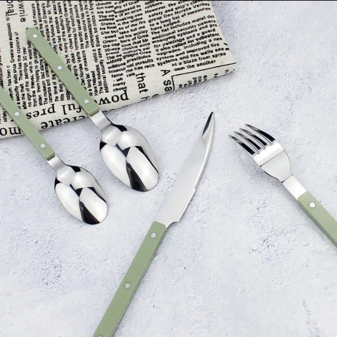 Louisiana Pistachio Green 16pc Cutlery Set