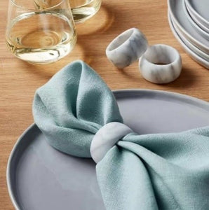 Napkin Rings Marble 4pc