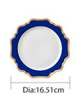 Versailles Royal Blue 6.5" Bread Plates 4pc