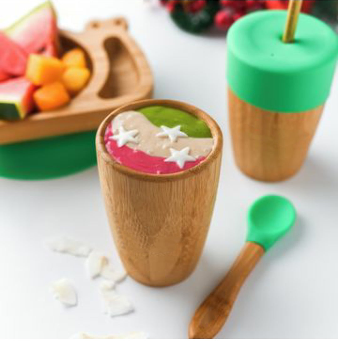 Bamboobino Toddlers Cup with lid and straw Purple