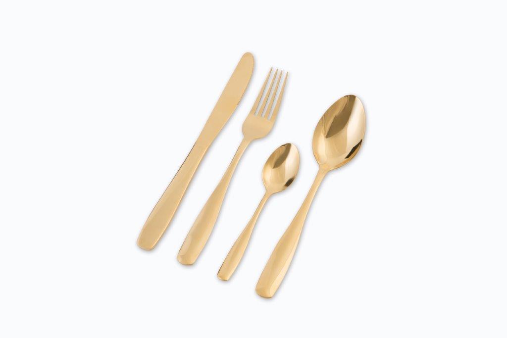 Bella Casa Gold Cutlery 16pc & 24pc Set