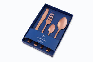 Bella Casa Matte Rose Gold 16pc & 24pc Set