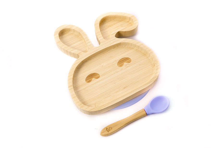 Bamboobino Bunny Baby & Toddler Plate Purple