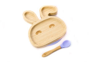 Bamboobino Bunny Baby & Toddler Plate Purple