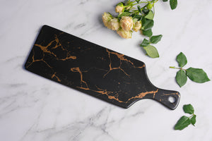 Kintsugi Long pizza plate black