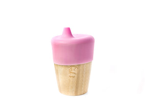 Bamboobino Toddlers Cup with silicone drinking lid Pink