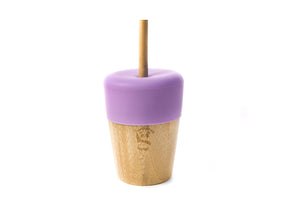 Bamboobino Toddlers Cup with lid and straw Purple