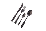Bella Casa Matte Black Cutlery 16pc & 24pc Set