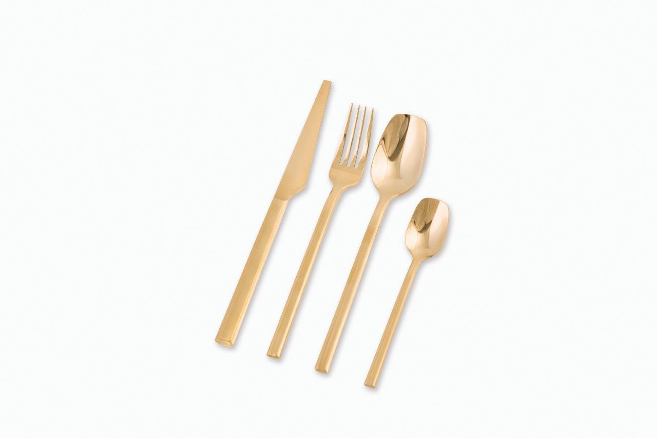 Malta Champagne Gold Titanium Cutlery Set
