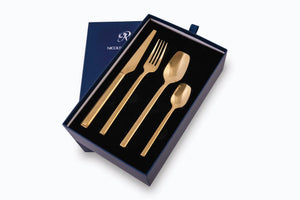 Malta Champagne Gold Titanium Cutlery Set