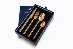 Malta Rose Gold Titanium Cutlery Set