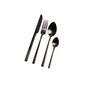 New York 16pc Cutlery Set Black