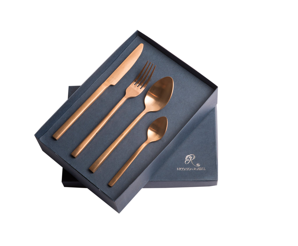 New York 16pc Cutlery Set Rose Gold