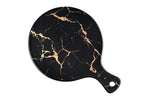 Kintsukuroi Round pizza plate black