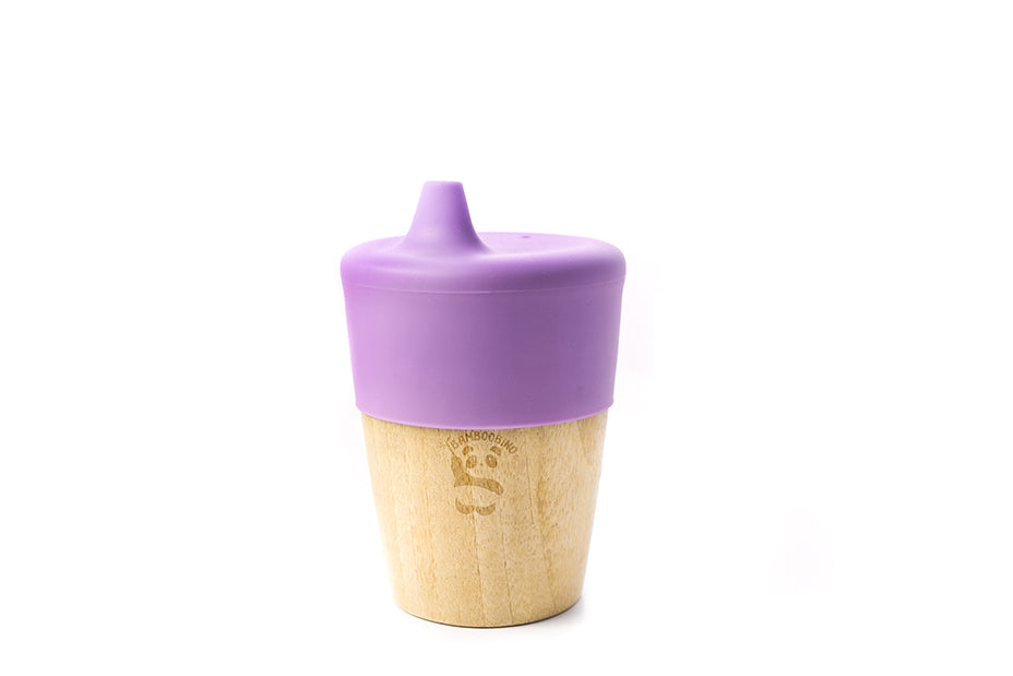 Bamboobino Toddlers Cup with silicone drinking lid Purple