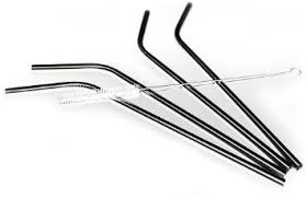 Stainless Steel Straws - Black