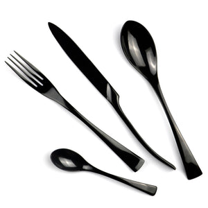 Venice Black Titanium 24 Piece Cutlery Set