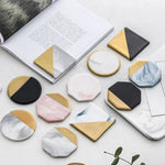 Marble and Gold Coasters (set of 2)