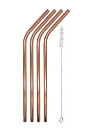 Stainless Steel Straws - Rose Gold