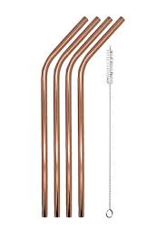 Staineless Steel Straws - Rose Gold