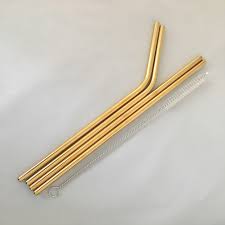 Stainless Steel Straws - Gold